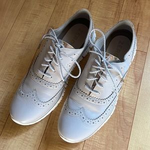 Cole Haan ZeroGrand Wingtip Oxfords, Grey and silver, size 9.5